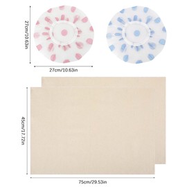 RoxNvm Baker's Linen, 2 Linen Cloths Bread Baking, Dough Cloth with 2 Fermentation Foils, Dough for Covering, Proofing Hoods, Bread Baking Accessories for Families, Bakers, Dough Preparation (75 x 45
