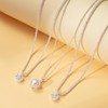 JEYCSAIOR 2PCS Pearl and Snake Twist Rope Layered Necklaces for