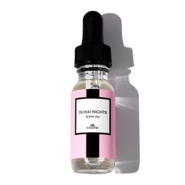 Hotel inspired Home Perfume Collection - Dubai Nights Scent – Luxury Essential Oil Blend for Diffusers (15mL/0.5 fl Oz) Aroma with Rose, Oud & Amber | Long-Lasting, Dropper for Diffuser | Made in USA.