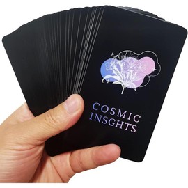Bowen Love Oracle Cards,Tarot Cards for Beginners Twin Flame Tarot Cards,Oracle Cards Decks with Meanings on Them Soulmate to Romantic Relationships Oracle Cards (Black (2.75" * 4.72")