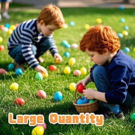 NTGFU 72PCS Easter Plastic Eggs Fillable- Easter Decor Colorful Eggs Bulk Large Empty Eggshells Fill for Easter Egg Hunt Filling Treats Party Favor Easter Basket Stuffers Classroom Prize- 2.4in/6.2cm