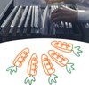 100Pcs Carrot Paper Clips Carrot Style Electroplated Metal Nonslip Rustproof