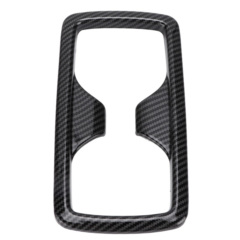 Rear Water Cup Holder Panel Frame Trim Carbon Fiber Style