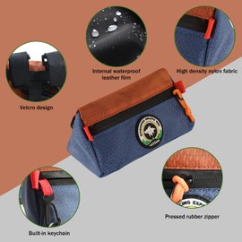 Vortika - Bolsa para manubrio de bicicleta, cesta delantera para bicicleta, impermeable, bolsa pequeña para manubrio de bicicleta, para niños, niñas, hombres, mujeres, morado y café