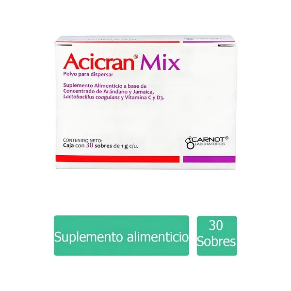 Acicran Mix Sobre Con Polvo Para Dispersar 30 Sobres De