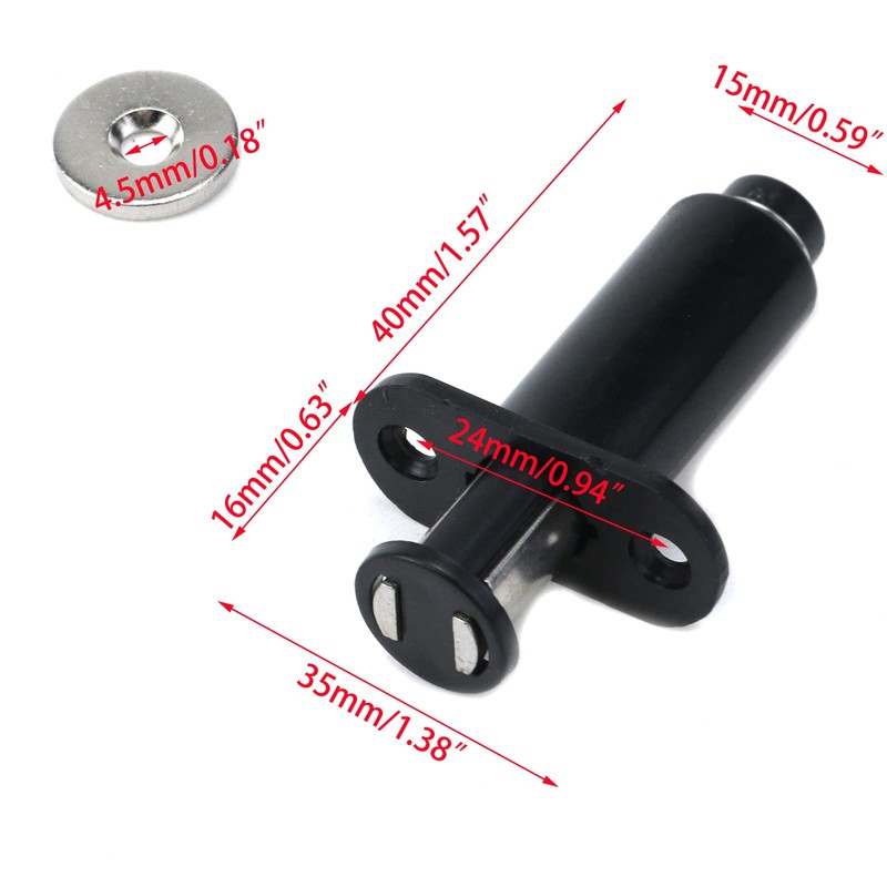 UTALIND Recessed Magnetic Touch Latch，4 Pack Push Open Cabinet Door