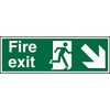 Seco Fire Exit - Fire Exit, Man Running Right, Arrow