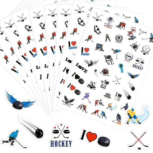 984PCS Hockey Themed Paper Stickers，Sports/Hockey Party Favors Decorations Supplies Goodie