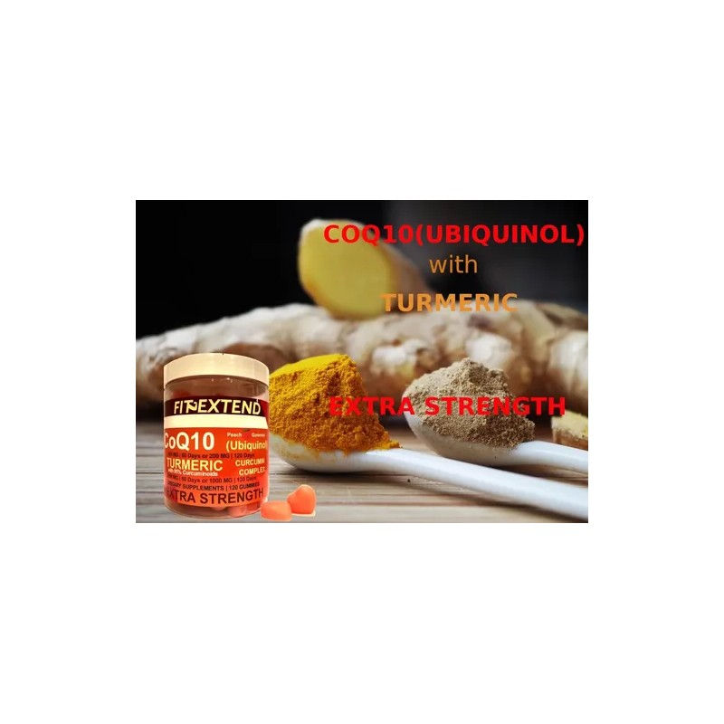 Coq10 Ubiquinol Y Cúrcuma Gomitas, 200 Mg, 120 Días