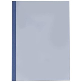 Leitz 177119 Thermal Binding Folders A4 Linen Look 3 mm Spine Width Blue Pack of 25