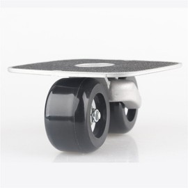 JINCAO Black Portable Roller Road Drift Plate Skates Anti-Slip Board Aluminum Truck with PU Wheels with ABEC-7 608 Bearings
