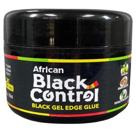 African Black Control Black Gel Edge Glue- 5X Extreme Hold 10 oz