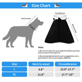 Collar for Pets, Lightweight, Comfortable, Soft, Recovery, Elizabethan for Pets, Adjustable Protective Collar for Dogs, Cats, Anti-Bite / Lick Recovery After Surgery, L/XL to Choose From (XL)