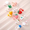Duck-Shaped Silicone Straw Toppers 4Pcs -Reusable for 8mm Drinking Straws