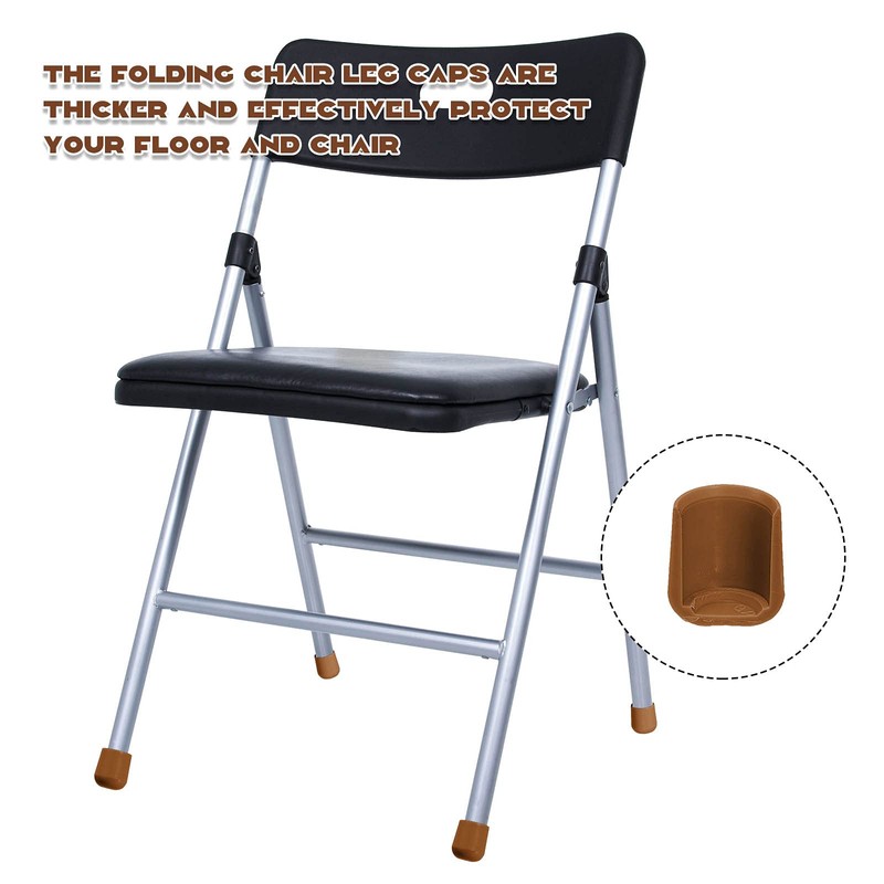 Jetec 144 Pieces 7/8 Inch Folding Chair Leg Caps Heavy