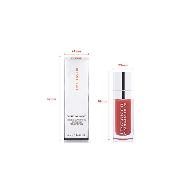 Lip Oil, Brillo de Aceite de Labios Hidratante para Maquillaje