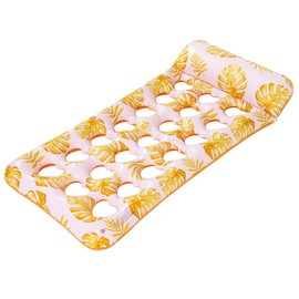 Inflatable Air Mattress Pool, Water Pool Air Mattress for Adults, Air Mattress Pool Adults, Inflatable Sun Pool Water Hammock for Adults and Children (Yellow)