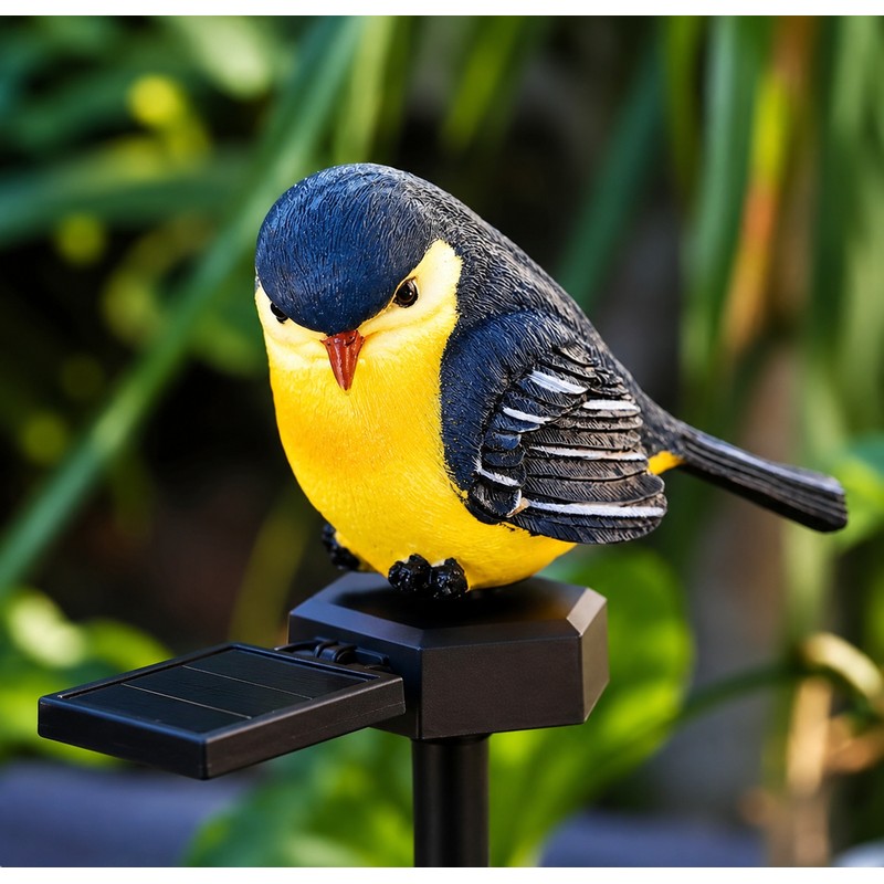 Solar Bird Garden Stake Light for Outdoor Décor – Resin