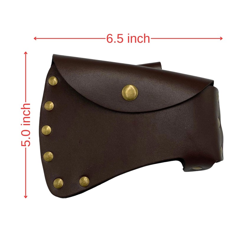 Leather Axe Cover/Sheath - Hatchet Head Protector Case, Small Belt