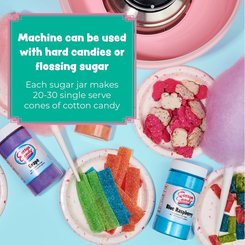 Cotton Candy Express BB1000-S Cotton Candy Machine, Teal. Easy To