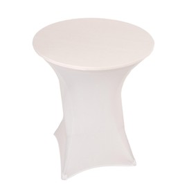 Balsa Circle 36-Inch White Stretchable Spandex High Top Cocktail Table Cover Linens Wedding Party Events Decorations