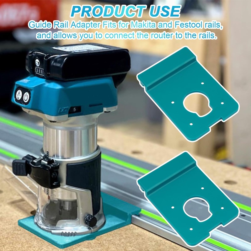 Aulpq Guide Rail Adapter for Makita Router XTR01Z,RT0700C&RT0701C, Track Saw