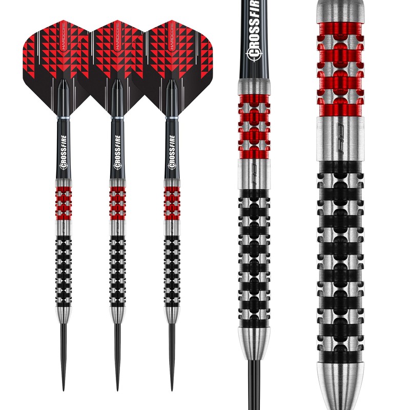 RED DRAGON Crossfire 26 Gram Premium Tungsten Darts Set with