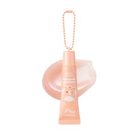 TONYMOLY x Squishmallows Howland Keychain Lip Gloss, Peach Parfait, Warm Peach Tint, Nourishing Gloss with Fruit Extracts, High Shine Finish, 11ml