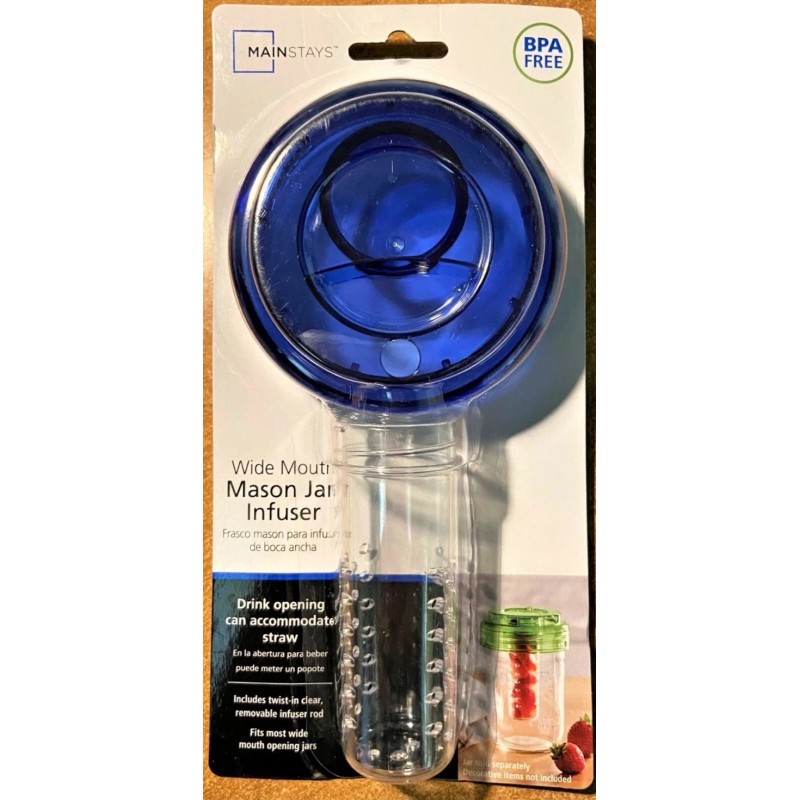 Mainstays Mason Jar Infuser Lid, Wide Mouth, with Opening for