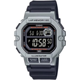 Casio LED Illuminator Lap Memory 60 10-Year Battery Men's Digital Sports Watch 100 M Water Resistant Countdown Timer Auto Calendar (Casio Model: WS-1400H-1BV), Black (WS1400H-1BV)