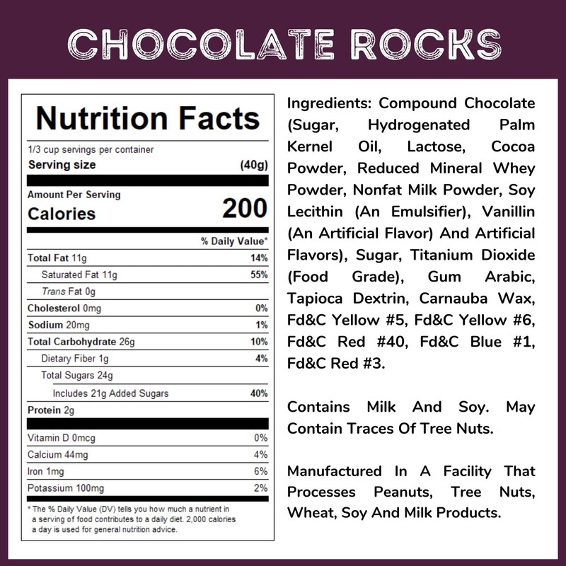 WinCrest Bulk Chocolate Rocks - 5 Lb Case