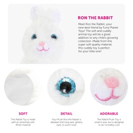 FURRY PLANET TOYS Soft Toy Plush Animal Kingdom 21cm Cute Cuddly Zoo Jungle Woodland Farm (Bunny Rabbit)