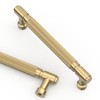 Asidrama 10 Pack 5 Inch(128mm) Champagne Bronze Cabinet Pulls Knurled