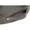 HofferRuffer Top Nocth PU Leather Round Serving Tray, Decorative Serving