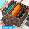 Extra Large Decorative File Box Wicker Seagrass File Basket Organizer