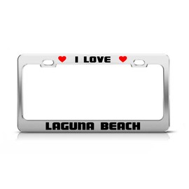 I Love Laguna Beach California License Plate Frame Tag Holder