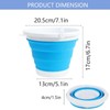 3L Collapsible Bucket, Small Bucket – Portable & Space-Saving Foldable