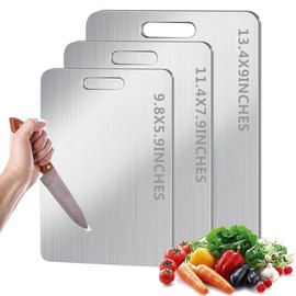 Schwylth Titanium Cutting Board, 3pcs Cutting Boards for Kitchen, Double-sided Sanitary and Durable Chopping Board for Cutting Meat Fruits Vegetables