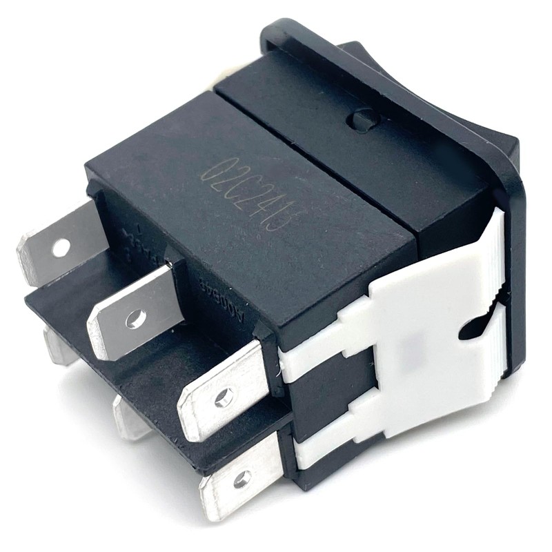 1-Pack HY12-9-3 Rocker Switch – DPDT 6-Pin 20A 125/250V (ON-Off-ON)