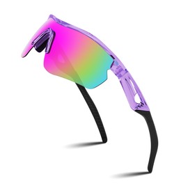 FEISEDY Kinder Jugendliche Sport Sonnenbrille Polarisiert für Jungen und Mädchen im Alter von 6-12 Jahren Baseball Radfahren Brillen mit TR90 Frame B0220