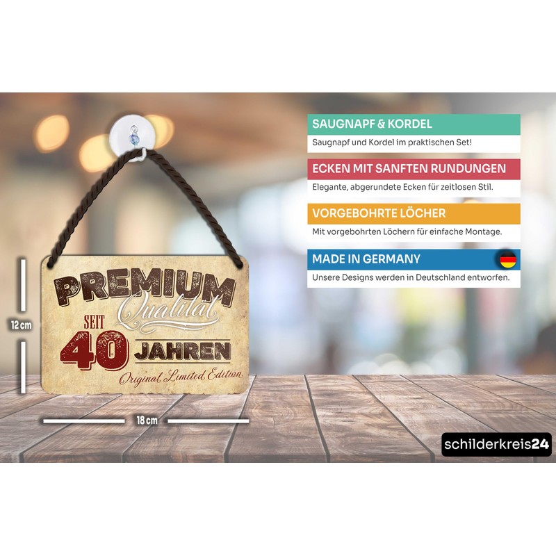 schilderkreis24 - Tin Sign "Premium Quality - Original Limited Edition