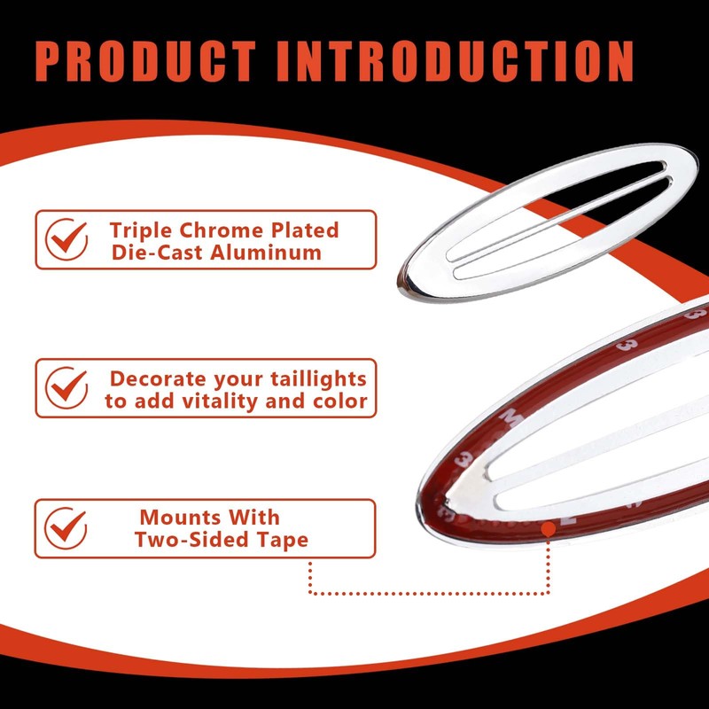 Chrome Rear Side Marker Louvers Fits for 1997-2004 Corvette