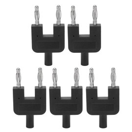 TOPINCN Double Banana Plug, Short Circuit Plug, 5 Pieces, Double Row Banana for Female, Double Banana Plug, Banana Plug for Double Banana Plug, Banana Socket for Double Banana Plug