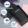DXLing Leather Mini Wallet Credit Card Holder for Men, Card