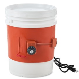 VEVOR Metal Drum Heater, 800 Watt 7.75" Width, Pail Heating Band for 5 Gallon Barrel, 86-302℉ Adjustable Thermostat, High Efficiency Silicone Grease Keg Heater, Tested to UL 499 Standard, FCC Listed