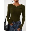 KIRUNDO Going Out Tops for Women Boat Neck Long Sleeve