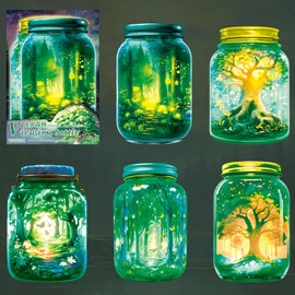 MAFELOE Scrapbook Stickers, 5 Pieces of PET Aesthetic Deco Stickers Journaling Supplies for Junk Bullet Journaling Card Making Daily Planner- Bottle View Series-D