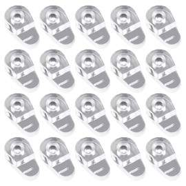 60 Pieces Glass Door Retainer Clips Fixing 3-5mm Thick Plastic Glass Panel Clips Glass Door Bracket Clips Plastic Glass Cabinet Clips for Fixing Glass Cabinet Doors, Mirrors