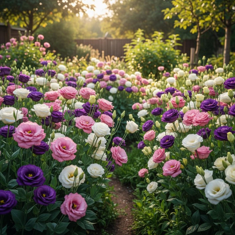 Lisianthus Seeds, Pack of 100 Mixed Color Eustoma Grandiflorum Seeds,