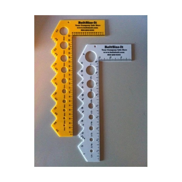BoltSizeIt INCH & METRIC BOLT GAUGE WITH THREAD PITCH (L
